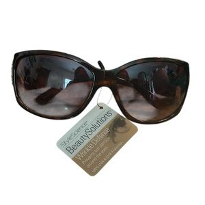 Beauty Solutions Women's Floral Brown Sunglasses